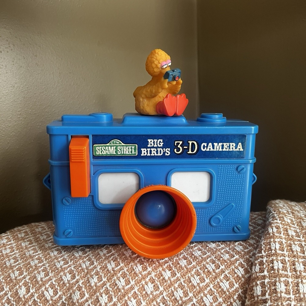 Vintage 1978 Sesame Street Big Bird Toy Alphabet 3D Camera